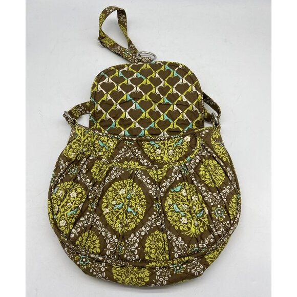 Vera Bradley Womens Birds Sittin in a Tree Satchel Saddle Handbag Floral Quilted - Picture 6 of 10